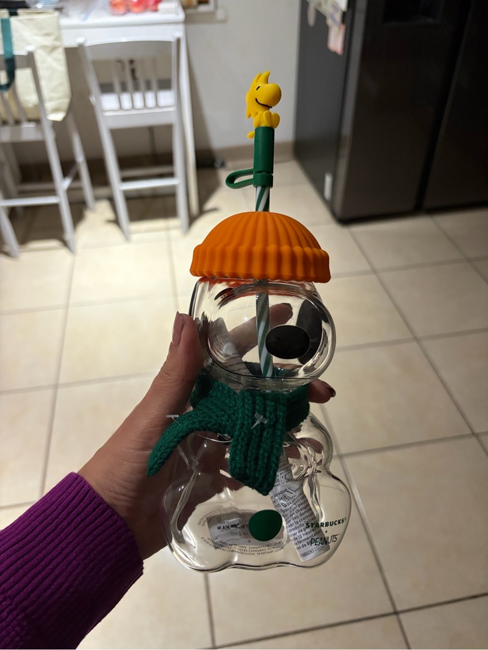 Starbucks Snoopy Glass Cup Scarf